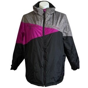 CB‎ Sports Womens Full Zip Jacket Pink Black Gray Winter Ski Jacket Coat 3X